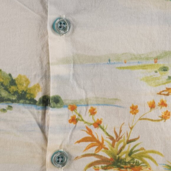 Tori Richard Beach Scene Print Hawaii Large Short Sleeve Colorful Cotton USA - Picture 3 of 16